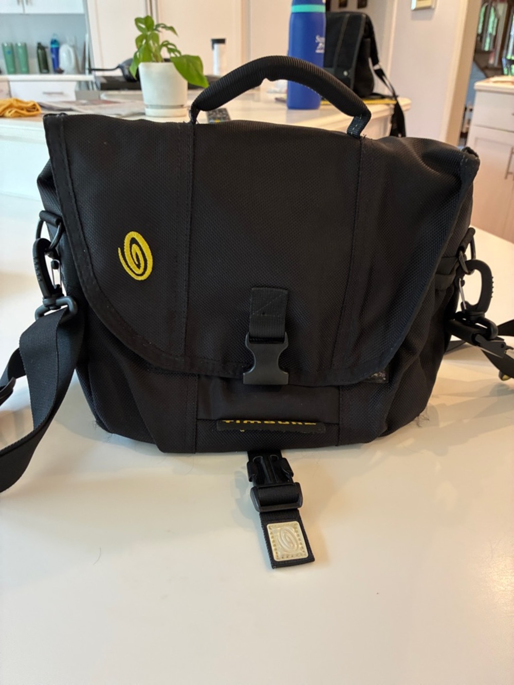 Timbuk2 Black Messenger Bag with Yellow Accent